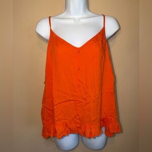 Abound Women’s Plus Orange Button-Front Camisole